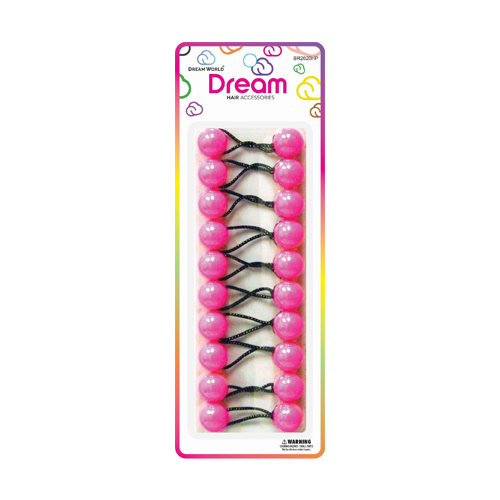 Dream Ponytail Holders 20MM 10 PC - Hot Pink - BR2620HP