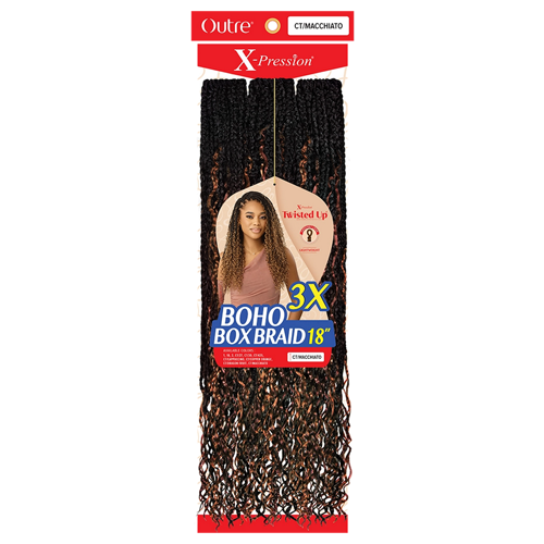 Twisted Up Boho Box Braid 18" 3X