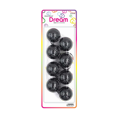 Dream Ponytail Holders 40MM 4 PC - Black - BR2640B