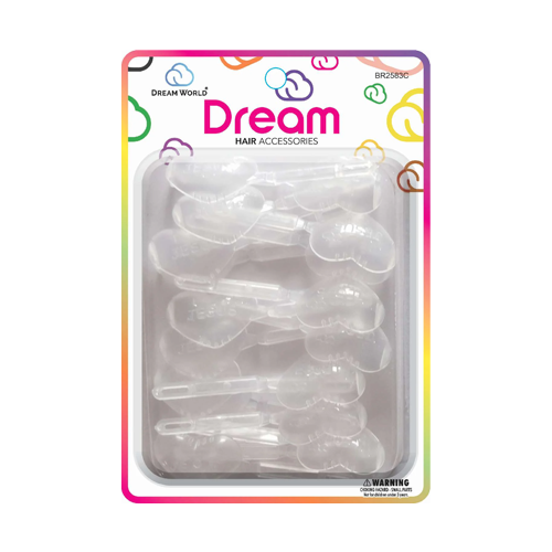 Dream Barrettes #83 I Love Jesus 20 Pack Clear - BR2583C