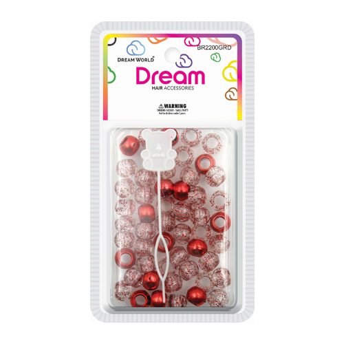 Dream Beads 12MM 60 PC G/Red - BR2200GRD