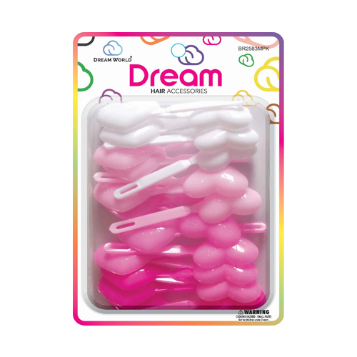 Dream Barrettes #83 I Love Jesus 20 Pack Mixed Pink - BR2583MPK