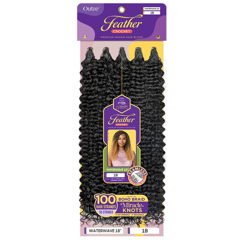 Purple Pack Brazilian Feather Waterwave 18"