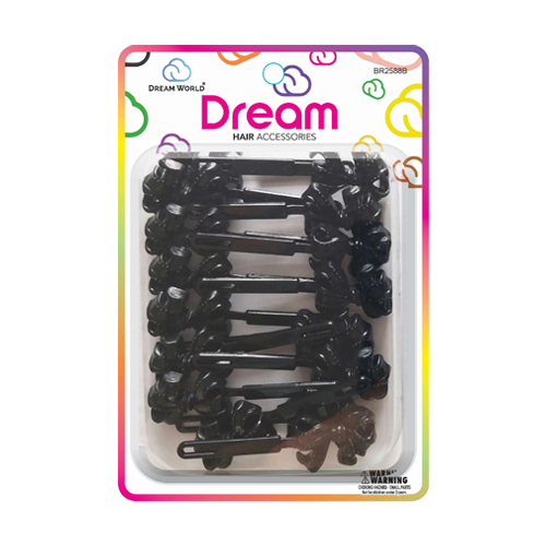 Dream Barrettes #88 Curly Ribbon - Black - BR2588B