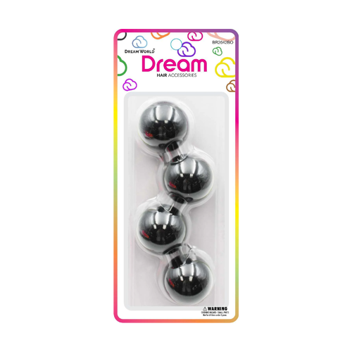 Dream Ponytail Holders 42MM 2 PC - Black - BR2642BO