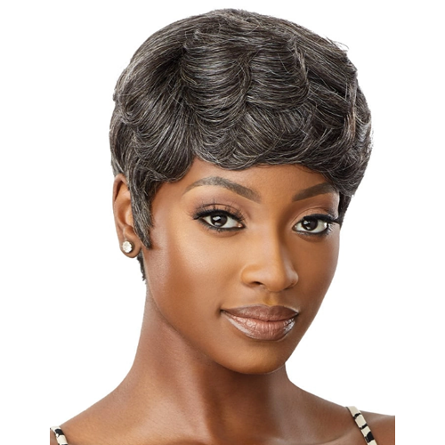 Outre - Human Hair - Fab & Fly Full Cap Wig - Gray Glamour - Addison