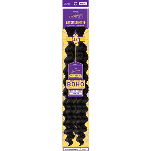 Outre Purple Pack Brazilian Prestretched Loose Deep Bulk Boho Braiding Hair 18"