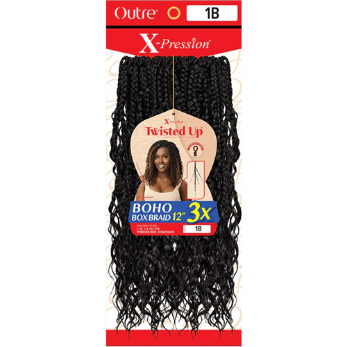 Twisted Up Boho Box Braid 12" 3X