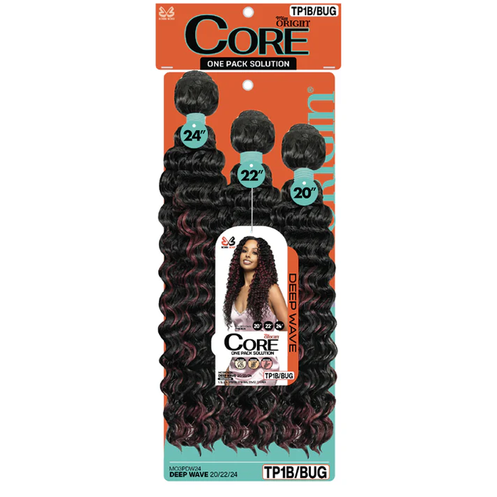 Bobbi Boss 3 PCS Core Deep Wave Synthetic Weaving Hair 20/22/24