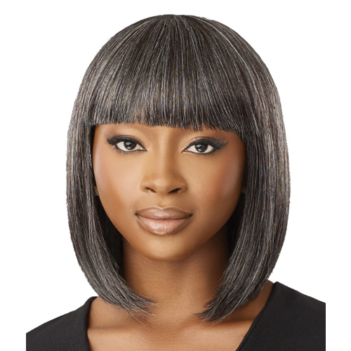 Outre - Human Hair - Fab & Fly Full Cap Wig - Gray Glamour - Deria