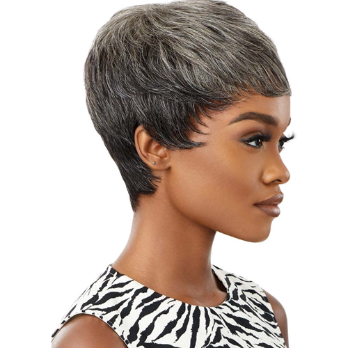 Outre - Human Hair - Fab & Fly Full Cap Wig - Gray Glamour - Eden