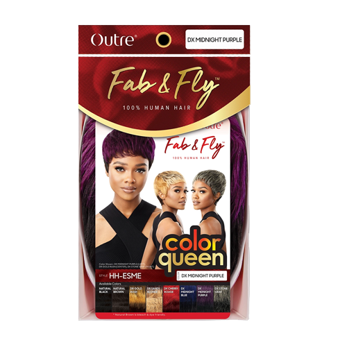 Outre - Human Hair - Fab & Fly Full Cap Wig - Color Queen - ESME