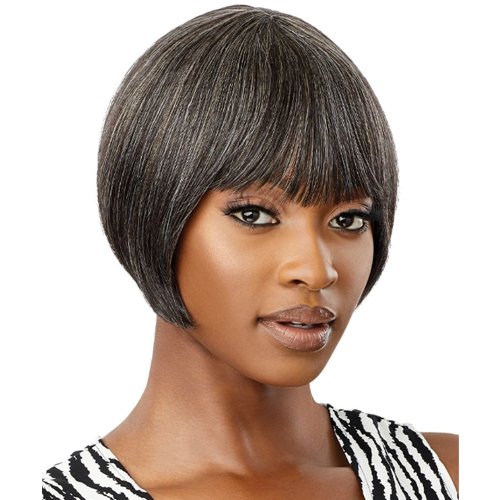 Outre - Human Hair - Fab & Fly Full Cap Wig - Gray Glamour - Harriet