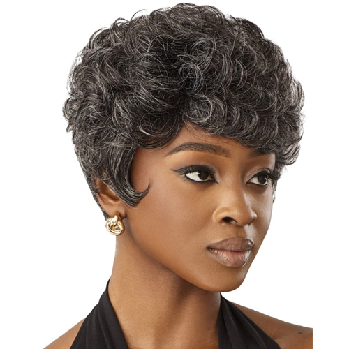 Outre - Human Hair - Fab & Fly Full Cap Wig - Gray Glamour - Joan