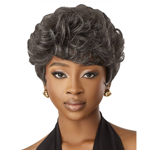 Outre - Human Hair - Fab & Fly Full Cap Wig - Gray Glamour - Joan