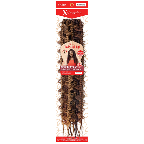 X-Pression Twisted Up Butterfly Jungle Box Braid 20"