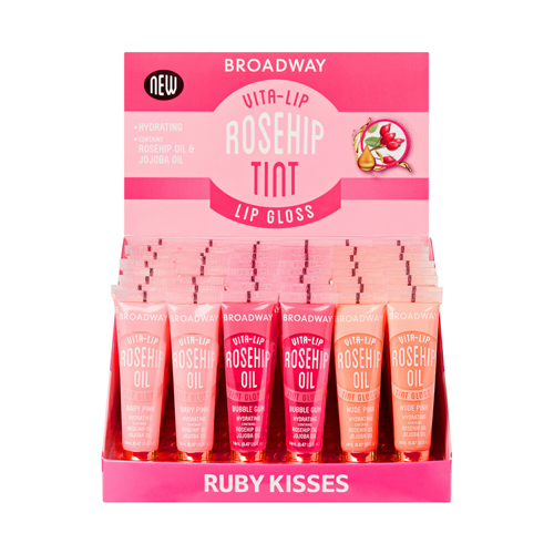 Ruby Kisses Vita Lip Gloss - 48 Piece Display