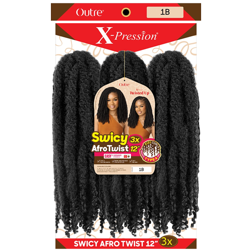X-Pression Twisted Up Swicy Afro Twist 12" 3X