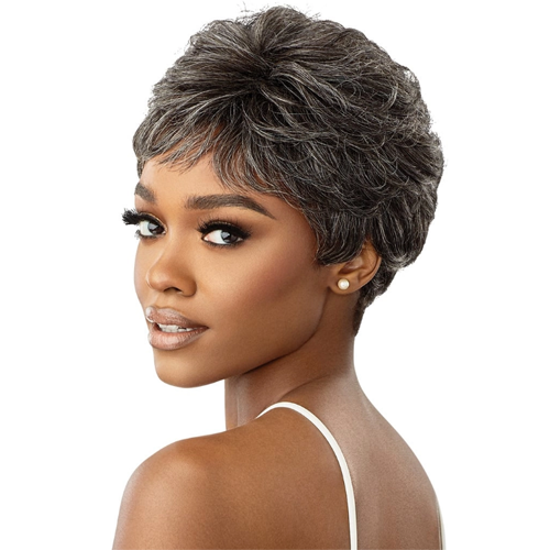 Outre - Human Hair - Fab & Fly Full Cap Wig - Gray Glamour - Theodora