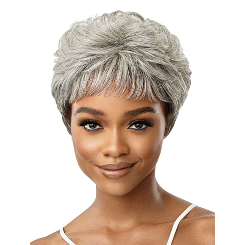 Outre - Human Hair - Fab & Fly Full Cap Wig - Gray Glamour - Theodora