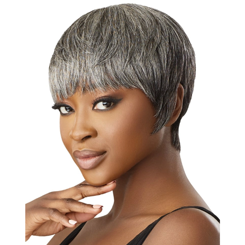 Outre - Human Hair - Fab & Fly Full Cap Wig - Gray Glamour - Zaida