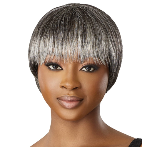 Outre - Human Hair - Fab & Fly Full Cap Wig - Gray Glamour - Zaida