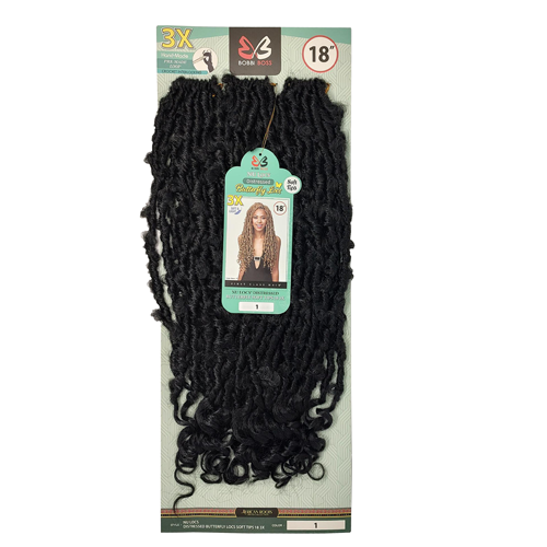 Bobbi Boss Nu Locs Distressed Butterfly Soft Tips 18" 3X